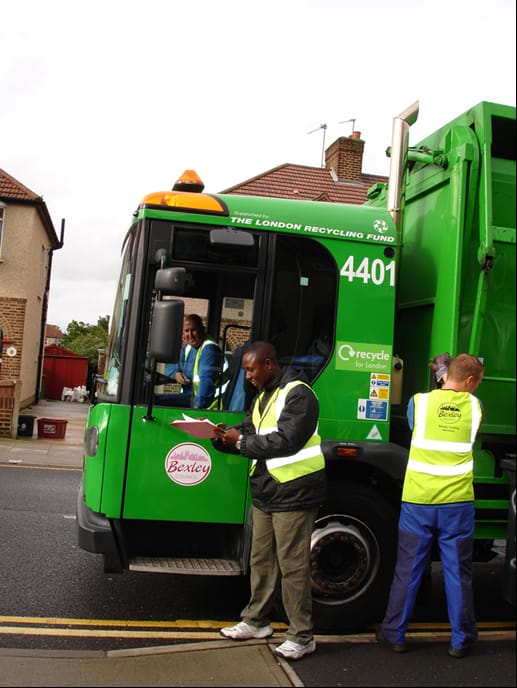 Recycling truck collection